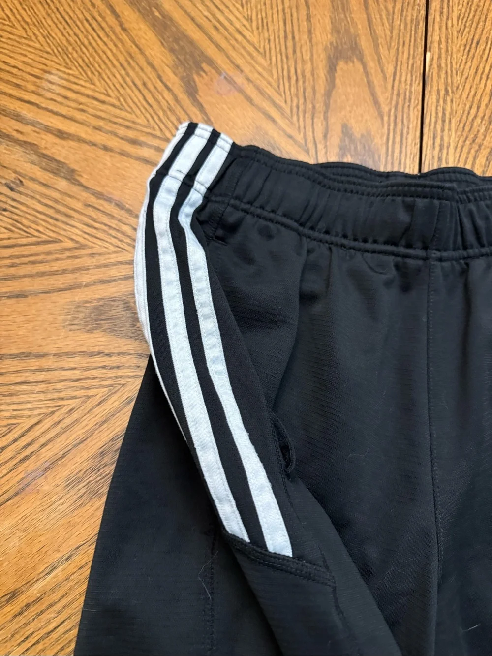 adidas Black Athletic UMKC KangaooShorts with White Side Stripes and Yellow Logo